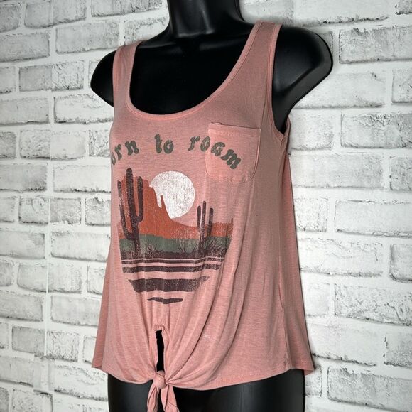 Rebellious. One. ‘Born To Roam’ Desert Graphic Tank Top Size Small - Picture 3 of 5